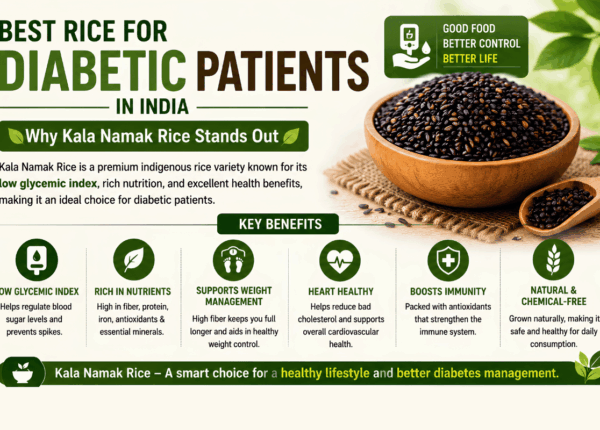 Best Rice for Diabetic Patients in India – Why Kala Namak Rice Stands Out