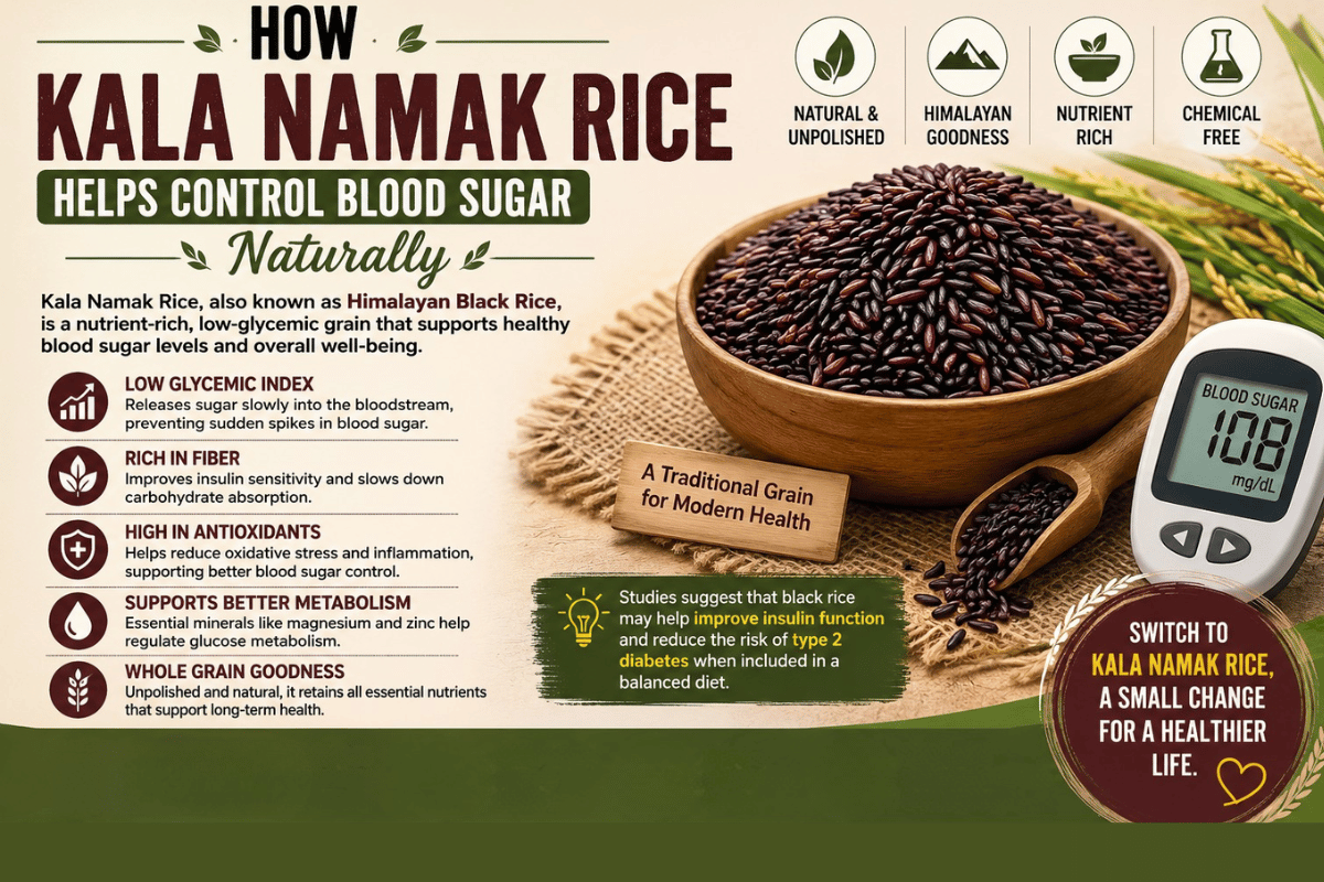 How Kala Namak Rice Helps Control Blood Sugar Naturally
